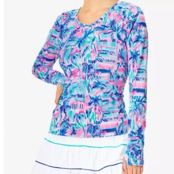 Lilly Pulitzer UPF 50+ Lux Tarah Sunguard Ravello Blue Perfect Match - Picture 1 of 7